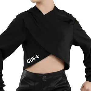 GUS Crossover Long Sleeve Crop Hoodie