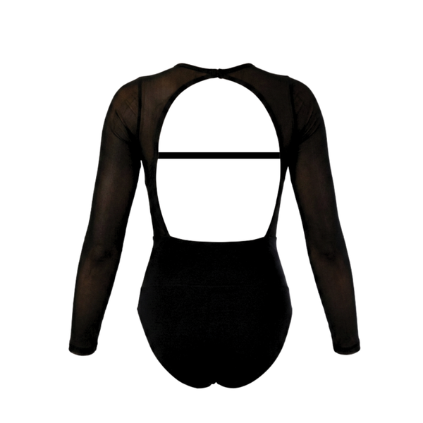 Mesh Illusion Bandeau Leotard