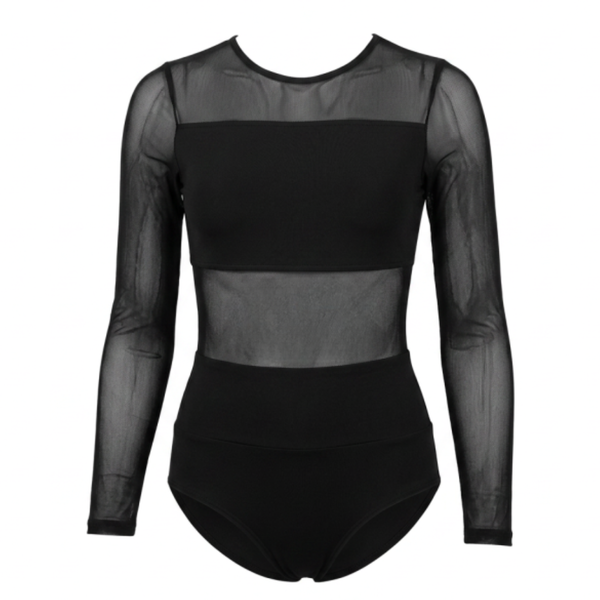 Mesh Illusion Bandeau Leotard