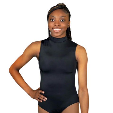 Mock Neck Sleeveless Leotard